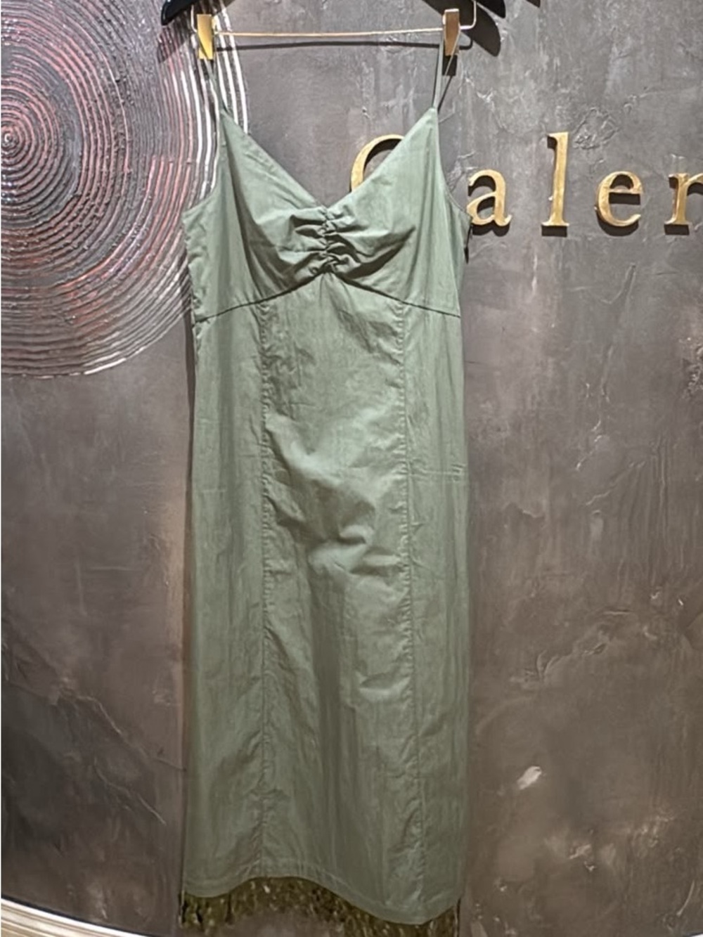 Olive Green Fringe-Hem Maxi Skirt - Picture 5 of 8